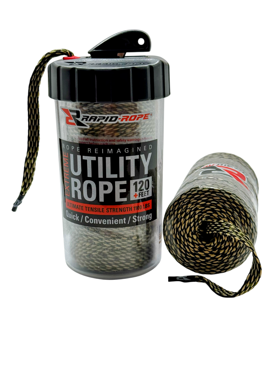 Camo Utility Rope in a Large Rapid Rope Canister - Rapid Rope