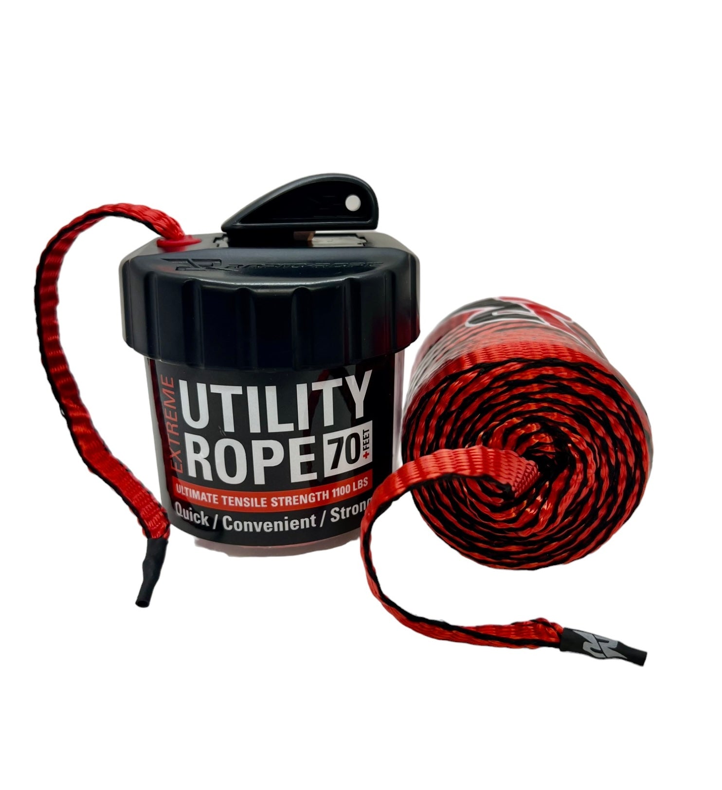 Red Utility Rope in a Mini Rapid Rope Canister - Rapid Rope