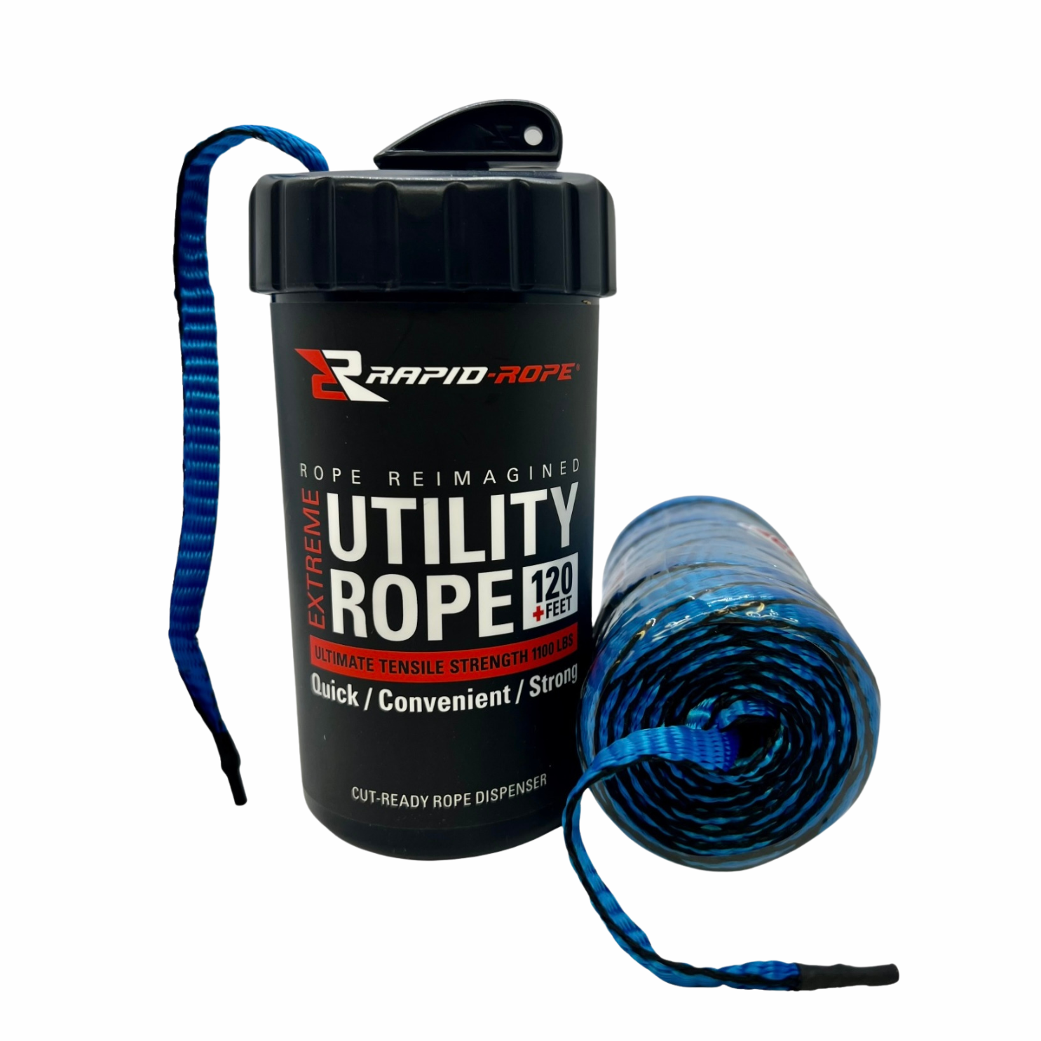 Ocean Blue Utility Rope in a Large Rapid Rope Canister - Rapid Rope