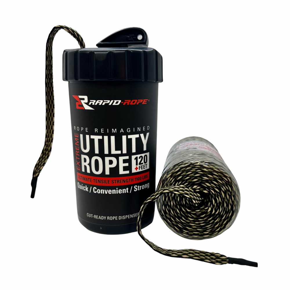 Como Rope Camo Utility Rope in a Large Rapid Rope Canister - Rapid Rope