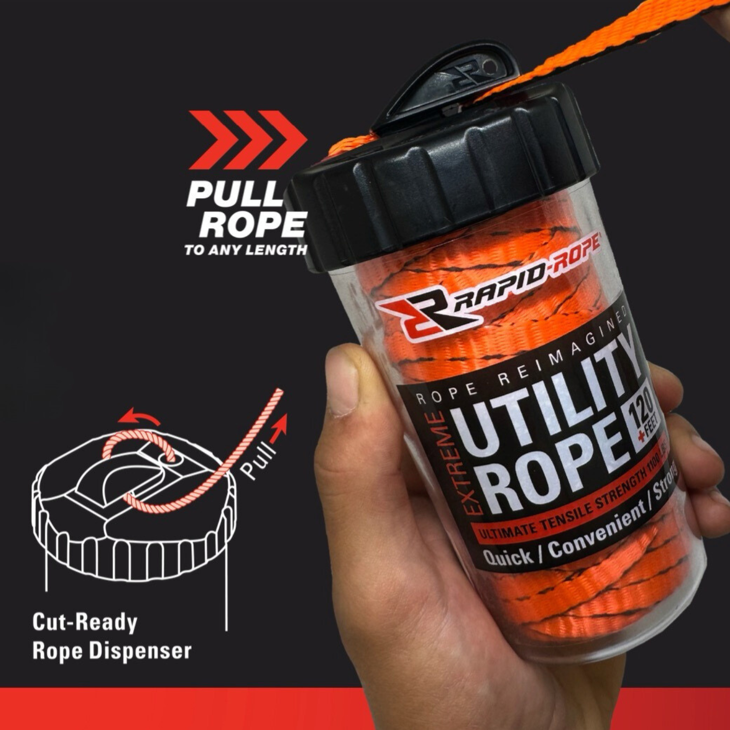 White Utility Rope & Mini Canister