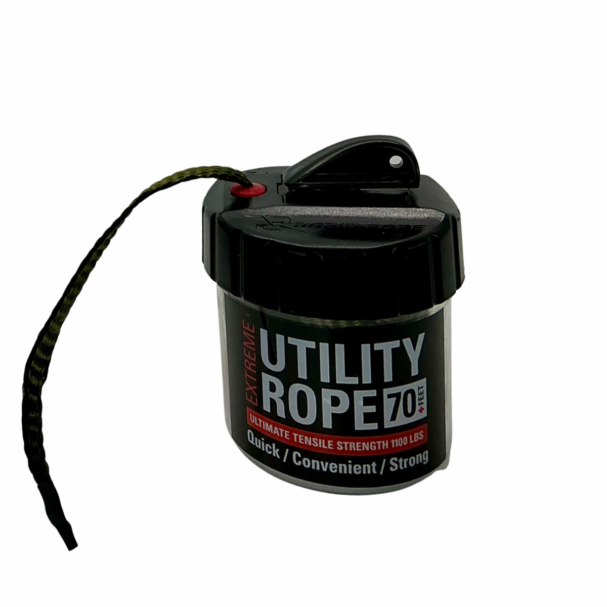 Olive Green Utility Rope in a Mini Rapid Rope Canister - Rapid Rope