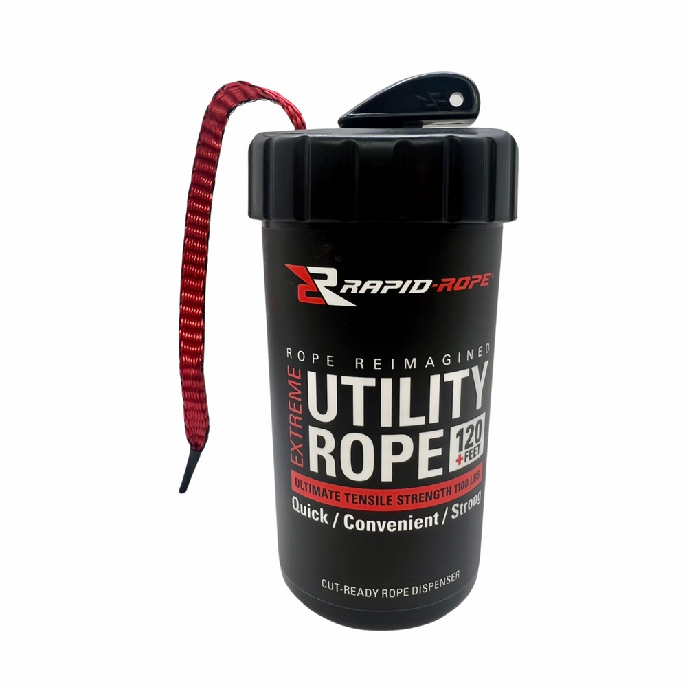 Red Utility Rope in a Large Rapid Rope Canister - Rapid Rope