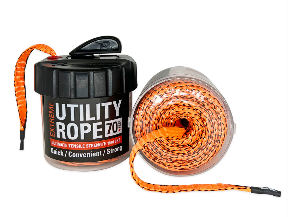 Rapid Rope in Shatterproof Canister Orange 120' Extreme Multi-Use Utility  Rope